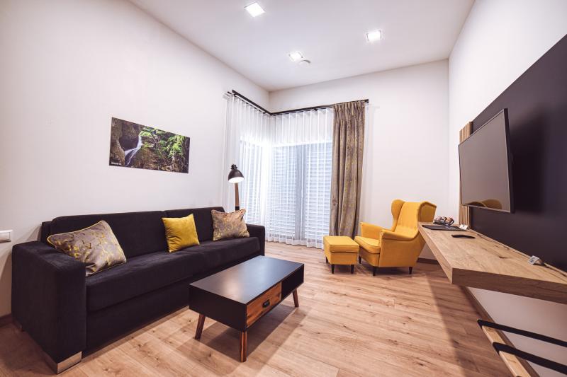 Izba Prémium apartmán pri wellness zóne v Camastra s.r.o. – Prémium apartmán obývacia izba